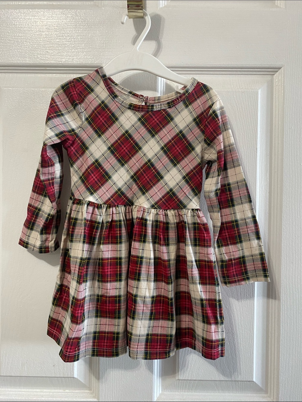 George Toddler Girls Red Tartan Plaid Holiday Dress - Size 3T (EUC)